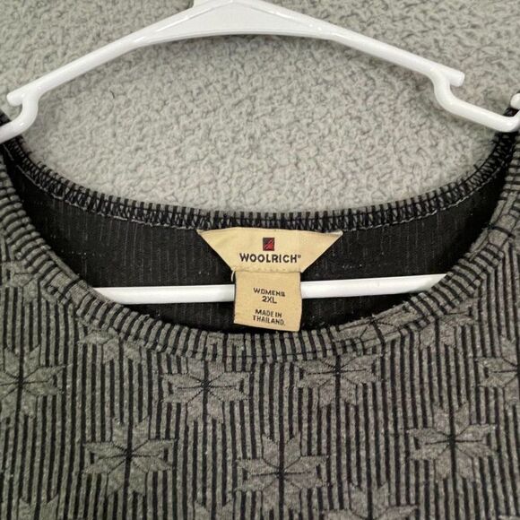 Woolrich Top Womens 2XL Charcoal Floral Casual Long Sleeve Pullover - Picture 3 of 9